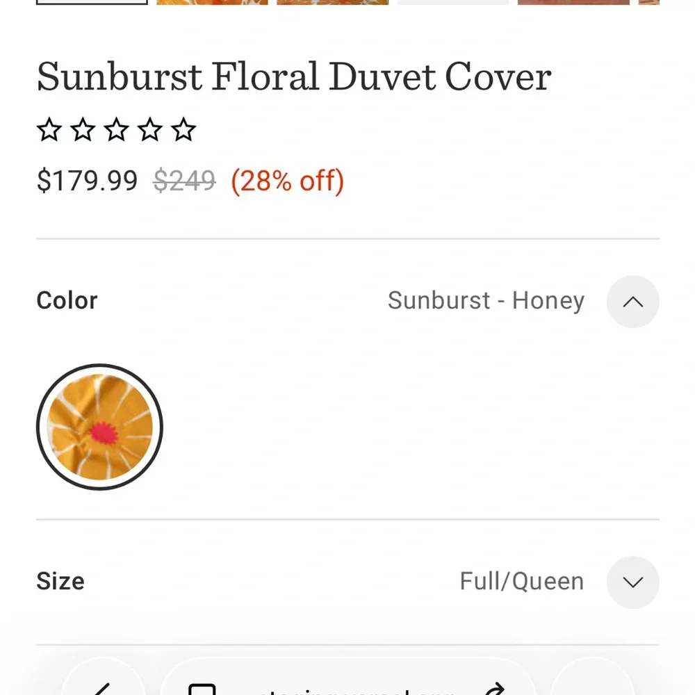 Schoolhouse Sunburst Floral F/Q Duvet Cover
